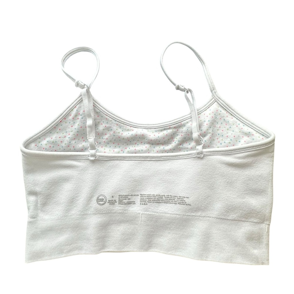 Wonder Nation. 2 pack (Pink & White Dotted) Camisole Bralettes (Girl Small) - Picture 2 of 8